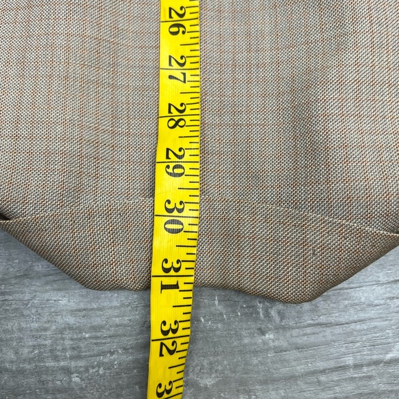 Vintage 1950s Tan w/ Orange Check Plaid Suit 38R - Picture 8 of 16